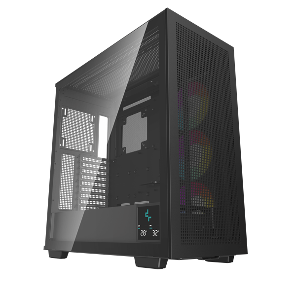 DeepCool Számítógépház - MORPHEUS (fekete, moduláris, 1x420mm ventilátor,Mini-ITX /M-ATX /ATX /E-ATX, 4xUSB3.0, 1xUSB-C)