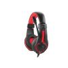 Rampage Fejhallgató - SN-R1 (mikrofon, 3.5mm jack, hangerőszabályzó, nagy-párnás, 2.2m kábel, fekete-piros)