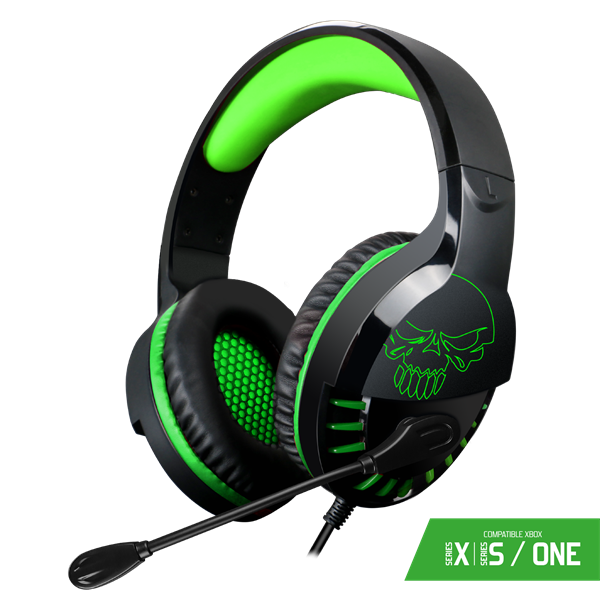 Spirit of Gamer Fejhallgató - MIC-PH3XXS (Xbox One/Series X/S, mikrofon, 3.5mm jack, hangerőszabályzó, 1m kábel, zöld)