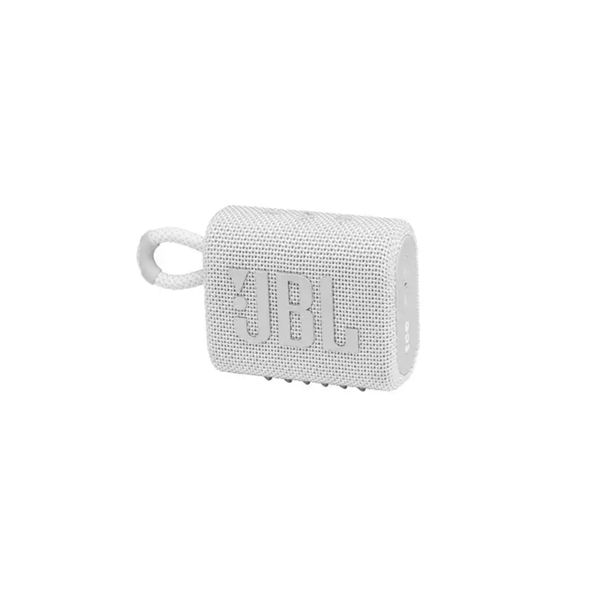 JBL Hangszóró Vezeték nélküli - GO 3 (IP67 víz és porállóság, hangerőszabályzó, BT 5.1, USB-C, Fehér)