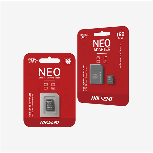 Hikvision HIKSEMI MicroSD kártya - NEO 64GB microSDXC™, Class 10 and UHS-I, TLC (adapter nélkül)