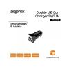 APPROX APPUSBCAR31B  Autós töltő 5V/3.1A (2db USB2.0) Fekete