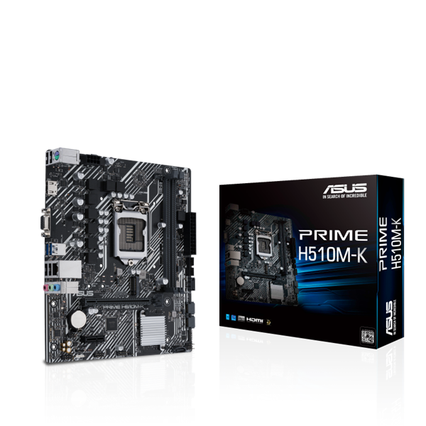 Asus Alaplap - Intel PRIME H510M-K s1200 (H510, 2xDDR4 3200MHz, 4xSATA3, 1xM.2, 5xUSB2.0, 3xUSB3.2)